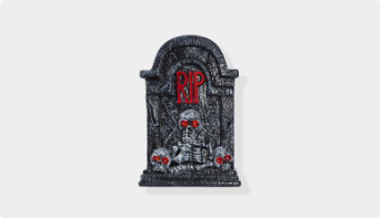 Spooky Halloween tombstone