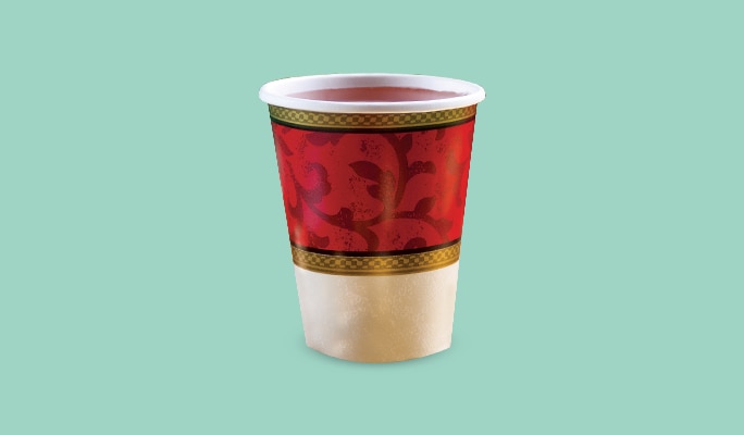 Red and white Christmas cup