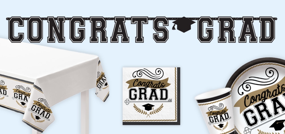 Give a big cheer, graduation time is here. Get set to party with all the supplies you need to celebrate your big day.