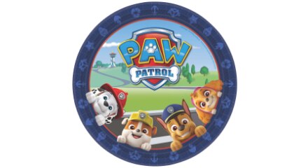 Paper plate with PAW Patrol print