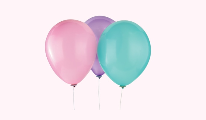 A pink, gold and green Bright Florals Foil Balloon Bouquet, 5-pc.