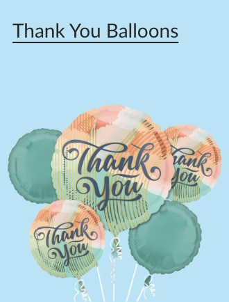 Colourful 'Thank You' balloons