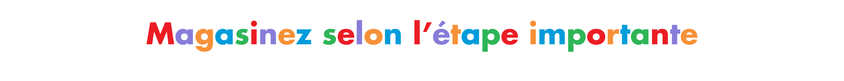A multi-coloured banner spelling out 'Shop by Milestone'