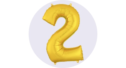 Ballon doré en forme du chiffre 2.