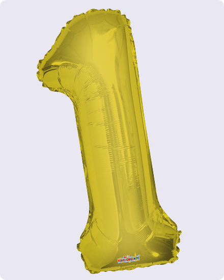 Un ballon doré en forme du chiffre 1.