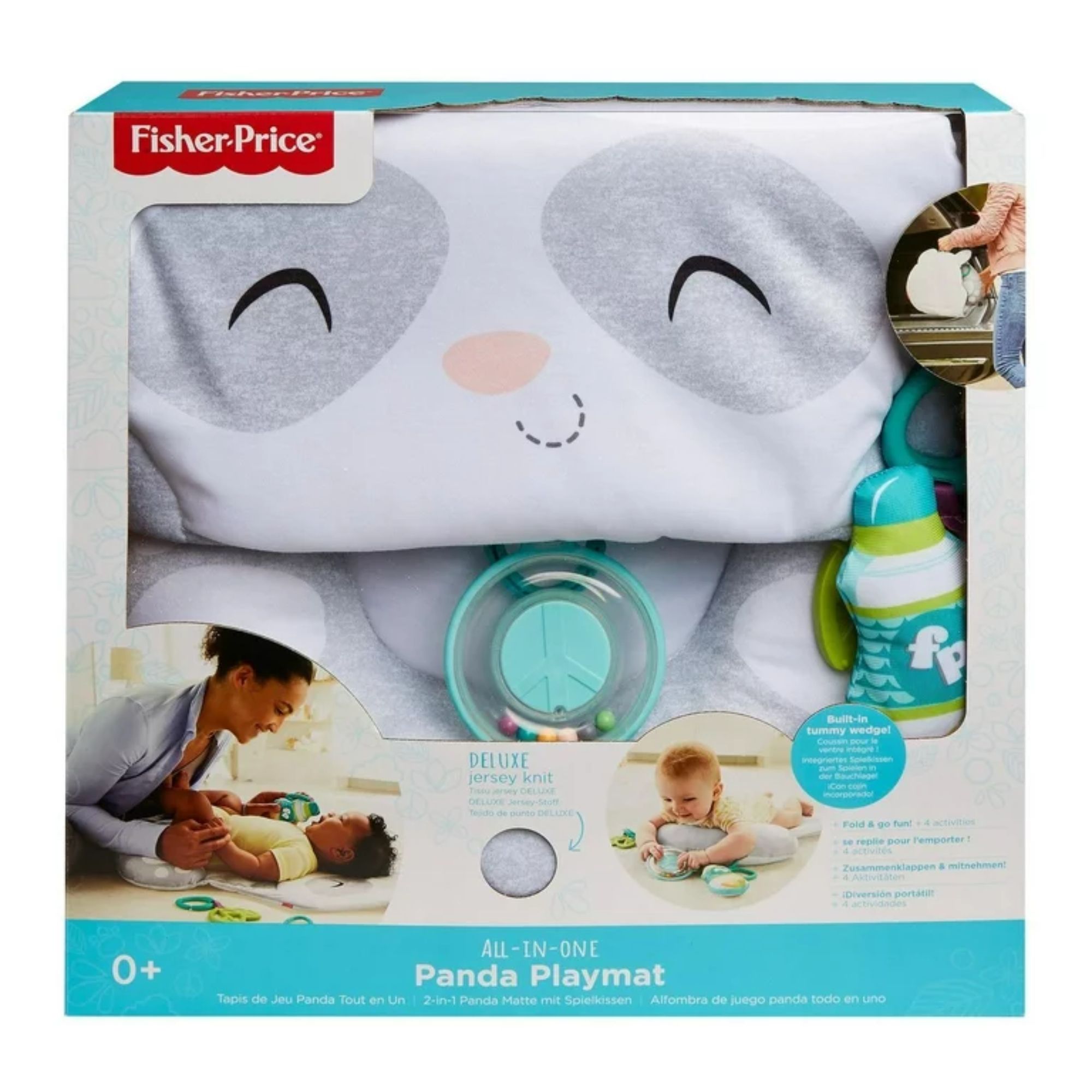 Fisher-Price All-In-One Panda Baby Tummy Time Mat, Ages 0+ Front_Flat