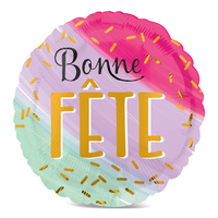 Ballon géant aquarelle Happy Birthday, 28 po, français Front_Flat