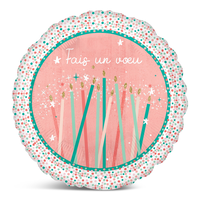 Ballon en aluminium standard, Bonne Fête, français