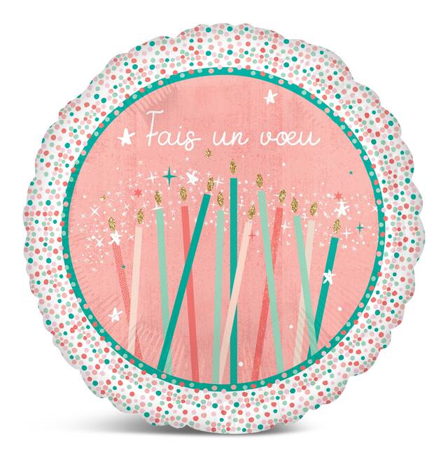 Ballon en aluminium standard, Bonne Fête, français Front_Flat