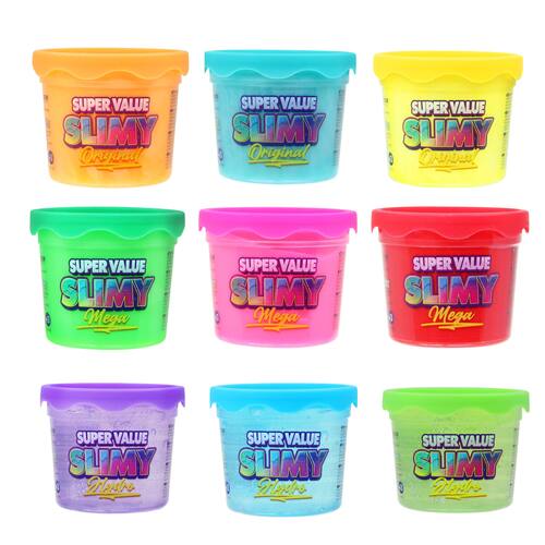 Super Value Slimy Slimes Single Can, Multi-Coloured, Ages 3+, for Arts & Crafts/Birthday Favour