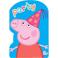 Peppa Pig Postcard-style Invitations, 8-pk Front_Flat