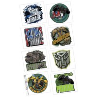 Transformers Optimus Prime/BumblebeeAssorted Temporary Tattoos, Green, 8-pk, Wearable Favours  for Birthdays Front_Flat