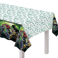 Transformers Rectangle Plastic Reusable Table Cover, Green, 54x96-in, for Birthday Party CloseUp