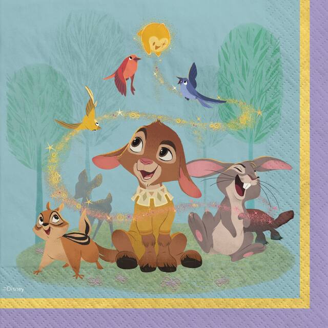 Disney Wish Valentino Beverage Napkins, 5 x 5-in, 16-pk Front_Flat