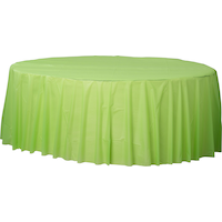 Round Plastic Reusable Table Cover, Assorted Colours, 84-in, for Christmas/Thanksgiving/New Year's Eve/Birthday Party
