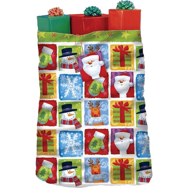 Holiday Friends Gift Sack, 36 x 44-in Front_Flat