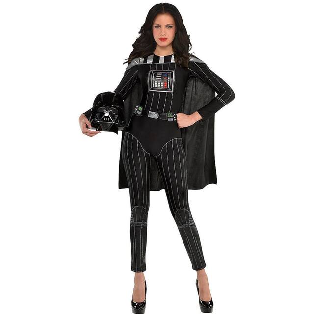 Women's Disney Star Wars Darth Vader Black Jumpsuit Halloween Costume, Assorted Sizes Front_Flat