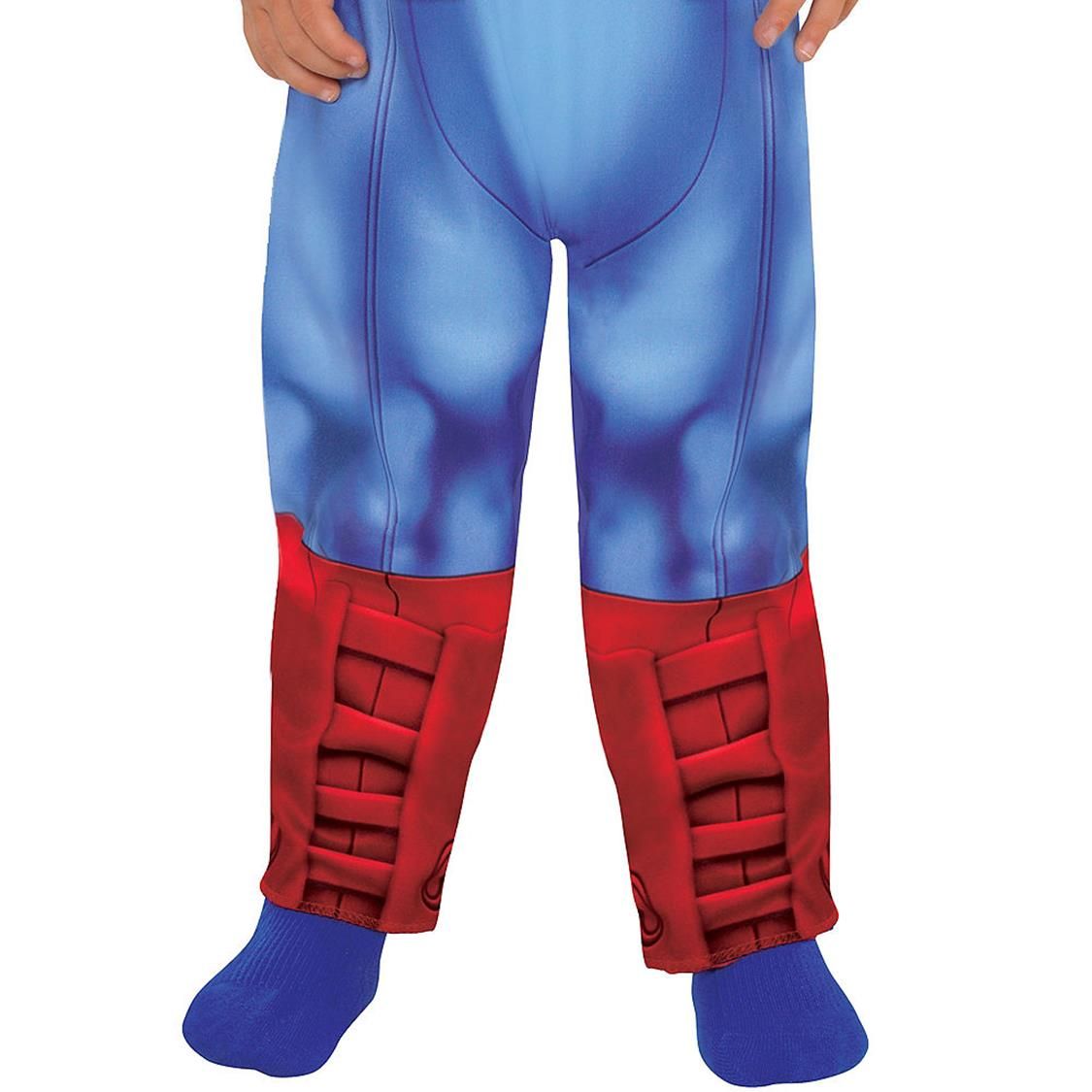 Infant Disney Marvel Captain America Blue/Red Padded Jumpsuit with Mask Halloween Costume, Assorted Sizes CloseUp