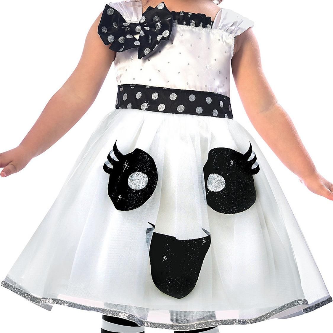 Infant Ghost White/Black Dress with Headband Halloween Costume, Assorted Sizes CloseUp