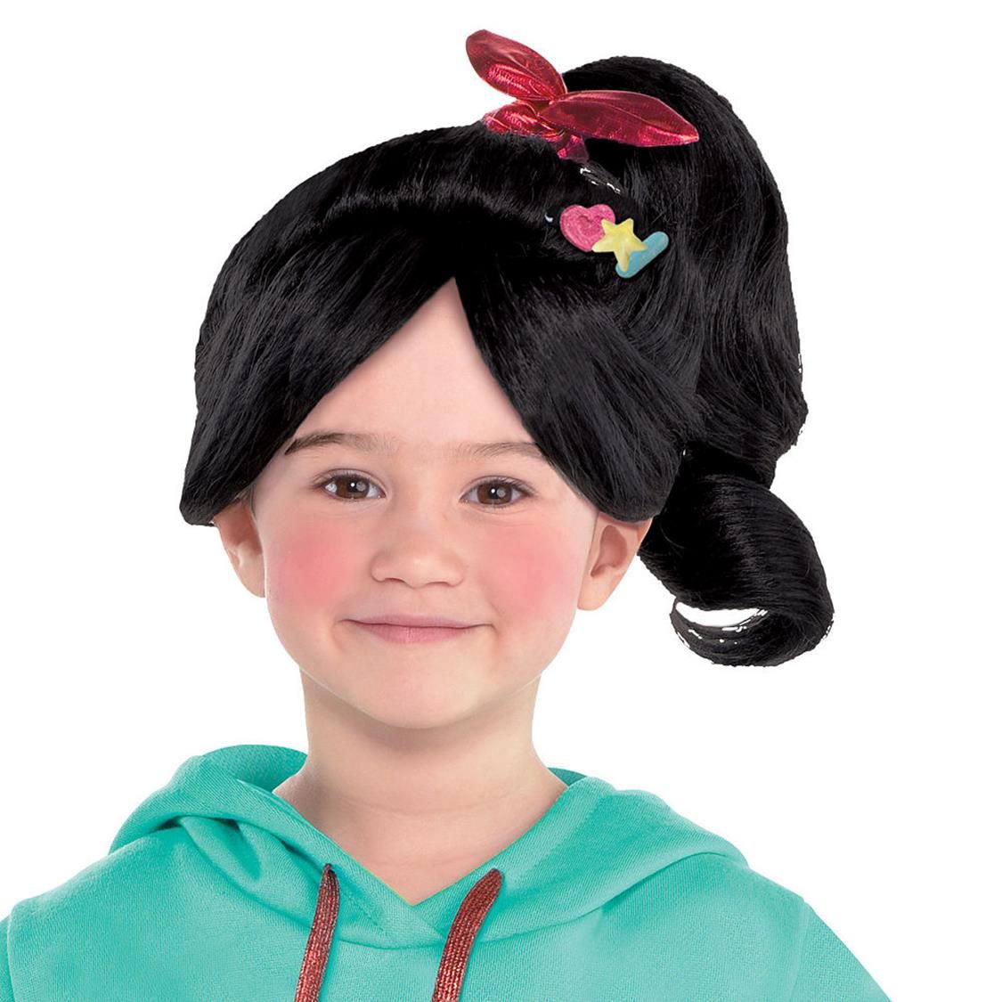 Kids' Disney Wreck-It Ralph Vanellope Blue Dress with Wig & Wig Halloween Costume, Assorted Sizes CloseUp