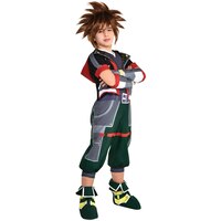 Costume Kingdom Hearts Sora, enfants, combinaison gris/vert avec couvre-bottes, tailles variées
