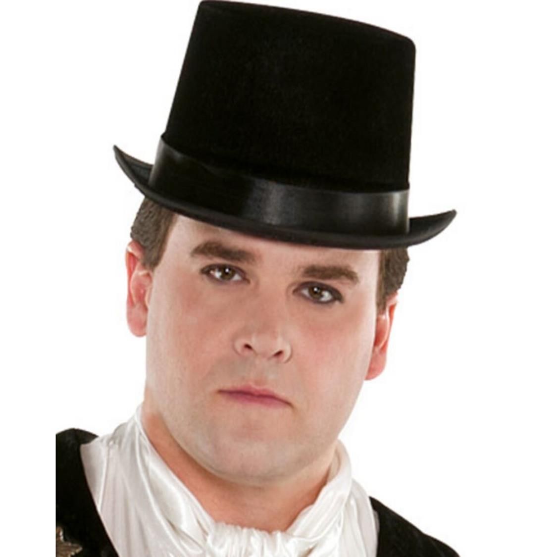 Men's Dracula Vampire Black/Red Outfit with Shirt/Cape/Hat Halloween Costume, Assorted Sizes CloseUp