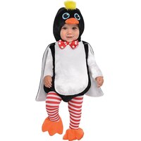 Infant Penguin Black/White Tunic with Wings/Bow Tie/Leggings Halloween Costume, Assorted Sizes Front_Flat