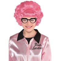 Grease Pink Ladies Cat Eye Shaped Eyeglasses, Black/Pink, One Size, Wearable Costume Accessory for Halloween