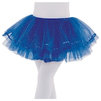 Child Royal Blue Shimmer Tutu Front_Angled_Left