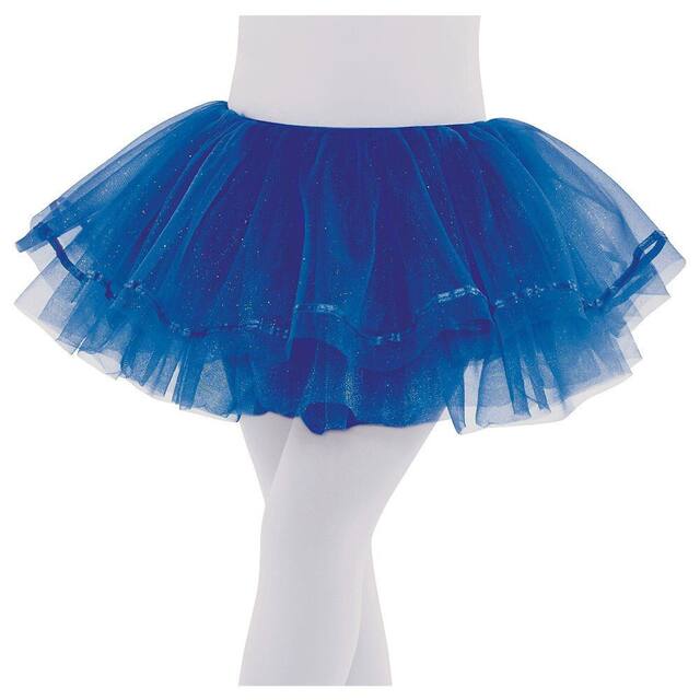 Child Royal Blue Shimmer Tutu Front_Angled_Left