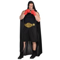 "World Champ" Championship Wrestling Boxing Belt, Gold, 45-in, Wearable Costume Prop for Halloween