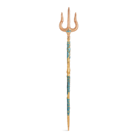 Disney The Little Mermaid King Triton Father Trident Spear, Blue/Gold, One Size, Wearable Costume Accessory for Halloween Front_Elevated