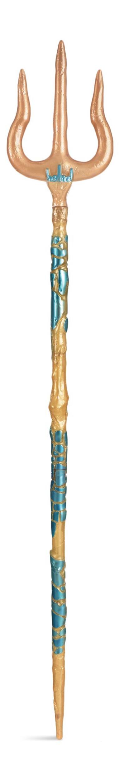 Disney The Little Mermaid King Triton Father Trident Spear, Blue/Gold, One Size, Wearable Costume Accessory for Halloween Front_Elevated