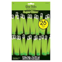 Glow Stick Necklaces, Blue, One Size, 25-pk, for Canada Day/Summer Front_Flat