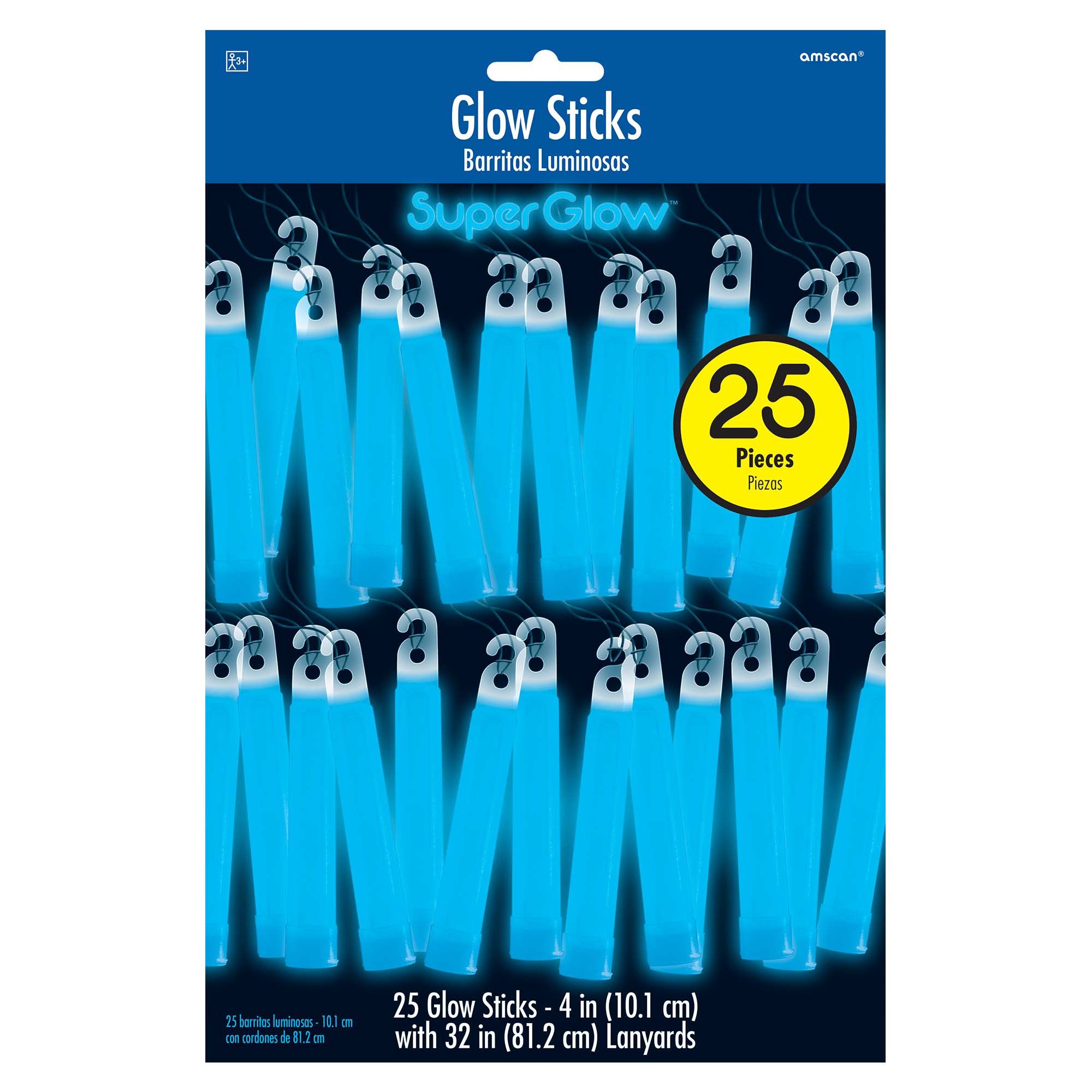 4" BLU GLW STCK 25CT