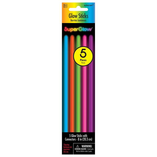 Neon Doodle Glow Sticks, 5-pk Front_Flat