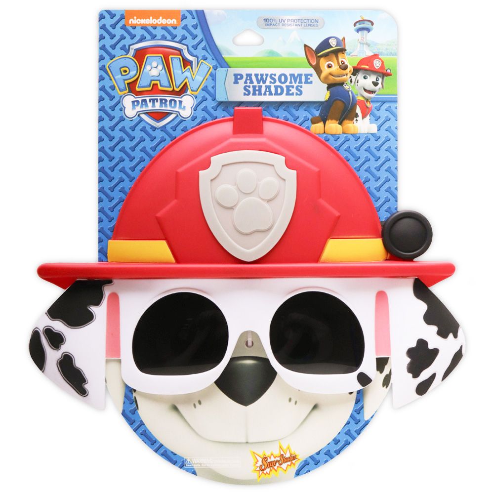 Kids Nickelodeon PAW Patrol Marshall Wearable Sunglasses, Red/White, One Size, for Birthday Party/Halloween, PAW Patrol Marshall Sunglasses Front_Flat