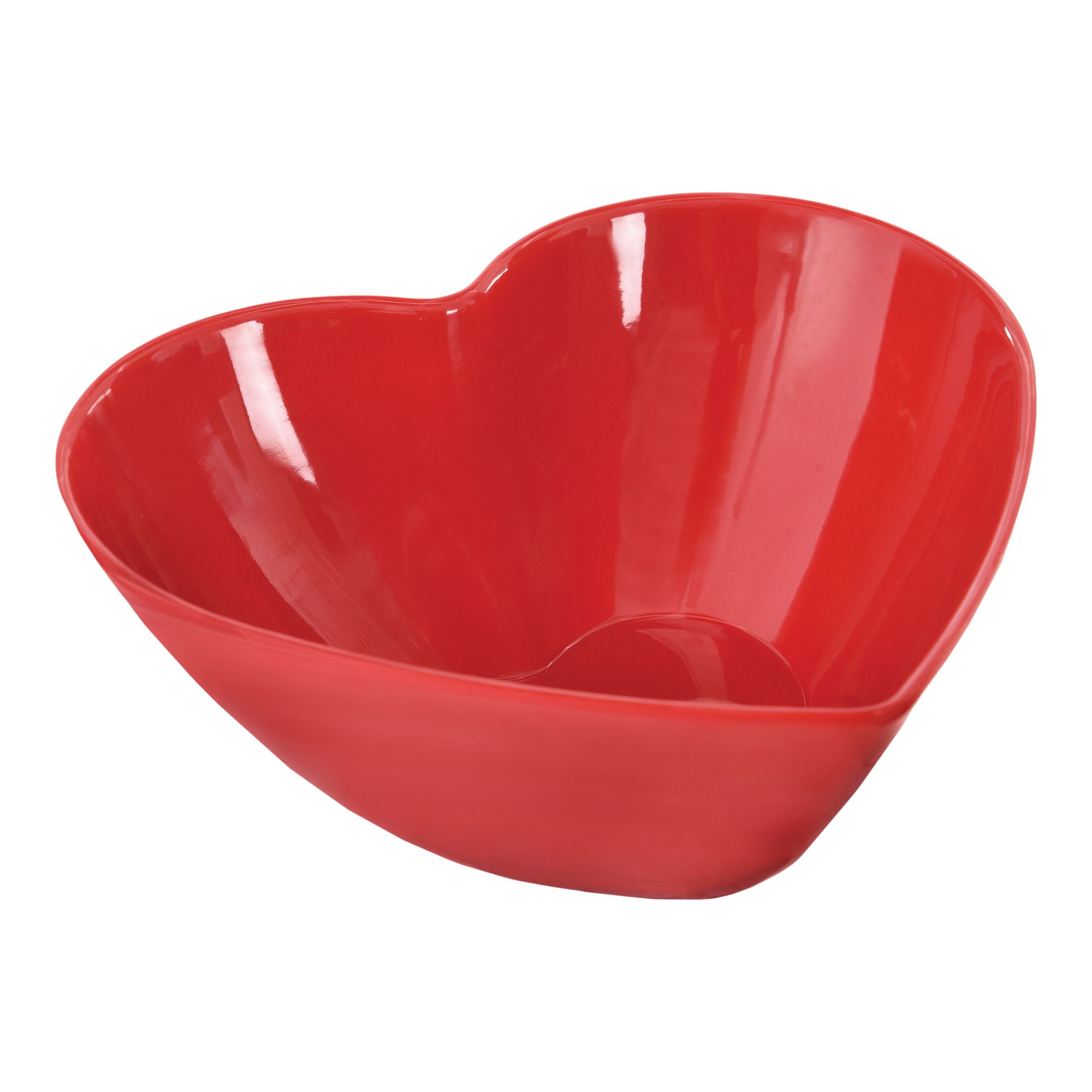 Bol en mélamine en forme de coeur de la Saint-Valentin Front_Three_Fourths_Angled_Right