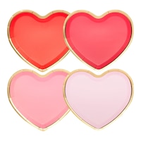 Assiettes à salade en forme de coeur avec des messages d'amour de la Saint-Valentin, 8 po, paq. 4