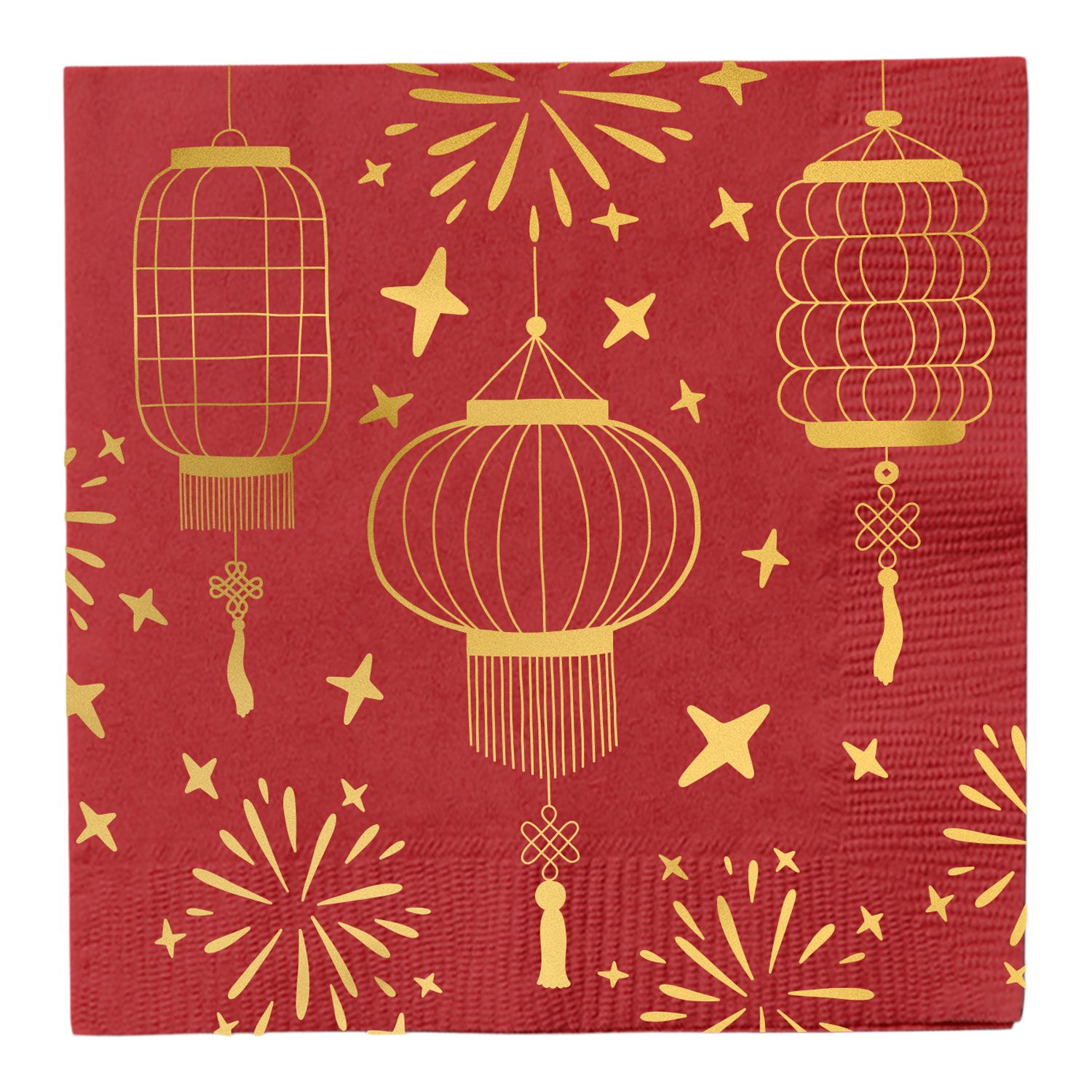 Lunar New Year Lunch Napkins, 6.5-in, 20-pk Overhead_Flat