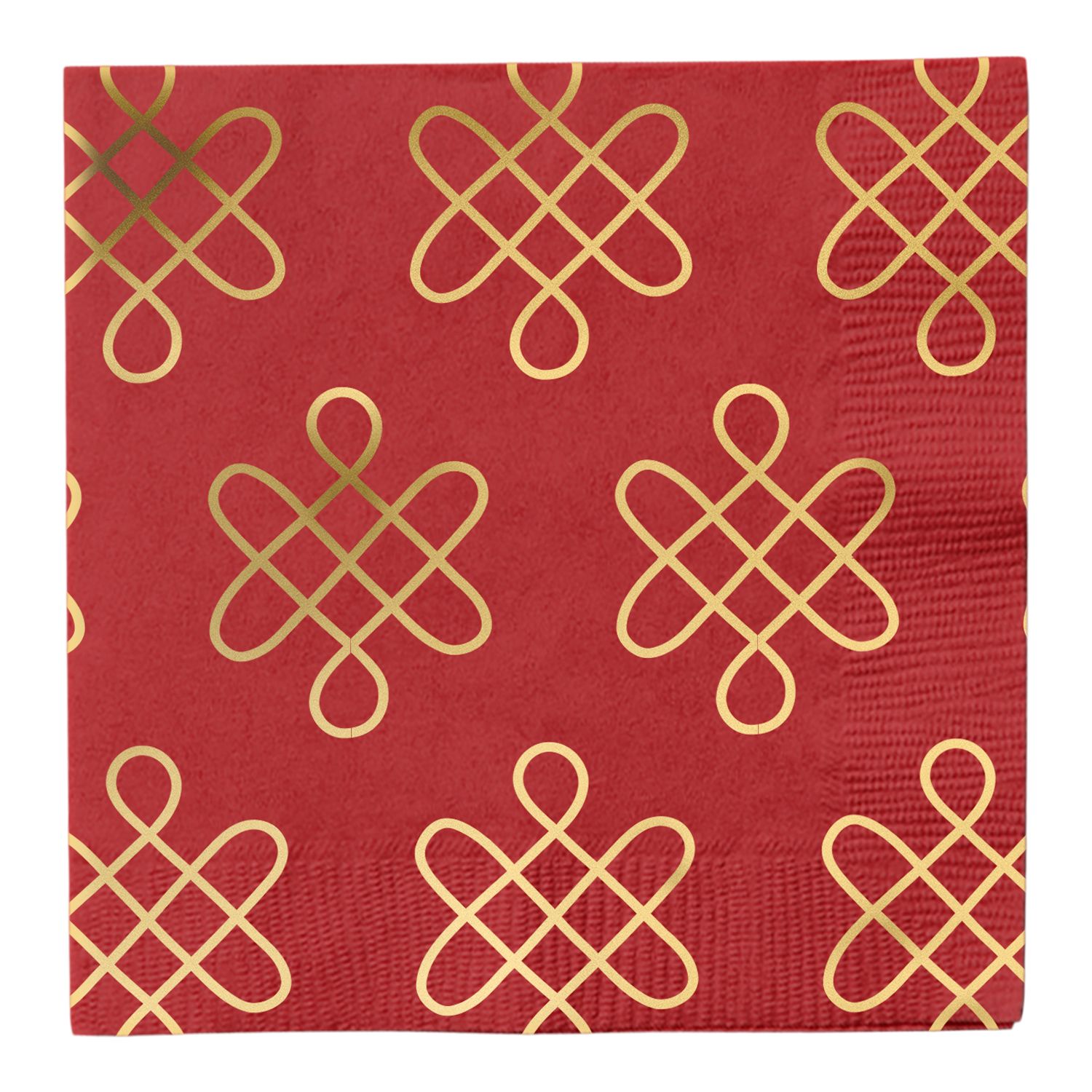 Lunar New Year Cocktail Napkins, 5-in, 20-pk Overhead_Flat