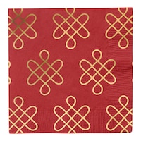 Serviettes à cocktail du Nouvel An lunaire, 5 po, paq. 20 Overhead_Flat