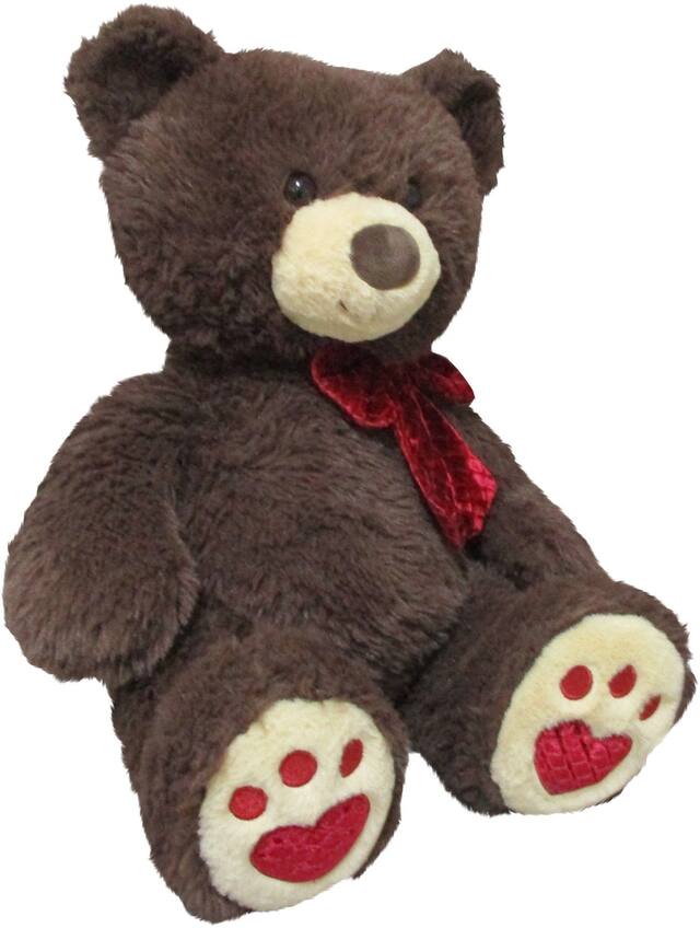 Brown Bear with Bow, 19-in Front_Three_Fourths_Angled_Right