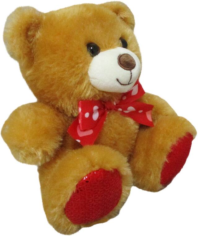 Ours en peluche brun pâle, 6,5 po Front_Three_Fourths_Angled_Right