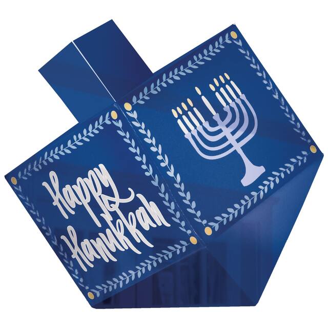 Décorations de la Hanoukka 3D en papier pour la table Front_Angled_Right