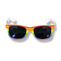 Rainbow Wearable Sunglasses, Multi-Coloured, One Size, for Pride Front_Flat