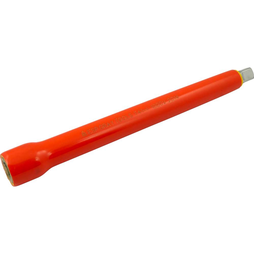 Gray Tools 1/2-in Drive Socket Extension, 1000V Insulated, 5-in Front_Three_Fourths_Angled_Left