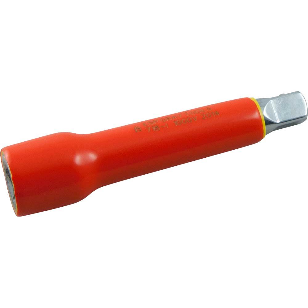 Gray Tools 1/2-in Drive Socket Extension, 1000V Insulated, 5-in Front_Three_Fourths_Angled_Left