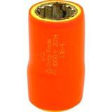 Gray Tools 3/8-in Drive Standard Length Socket, Assorted Sizes, SAE, 12 Point, 1000V Insulated Front_Elevated
