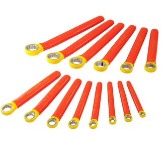 Gray Tools 12 Set de clé de fin de boîte point, SAE, 1000V Isolée, 1-in à 1/4-in, 14-pk